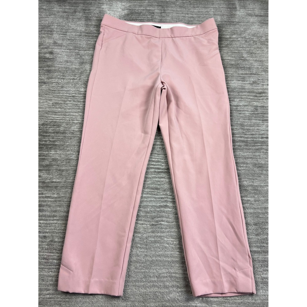 Counterparts Ankle Pants Womens 14 Pink Pull On Straight Leg Business Casual